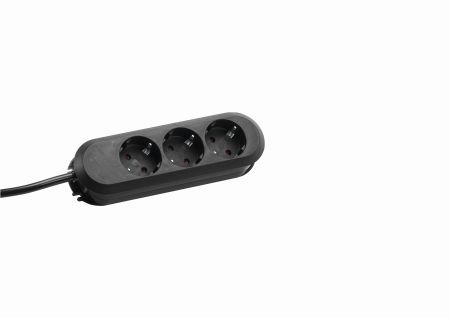 Bachmann 388171 Bachmann Steckdosenleiste "Smart", 3-fach, Anschlussleitung 3,0 m, schwarz