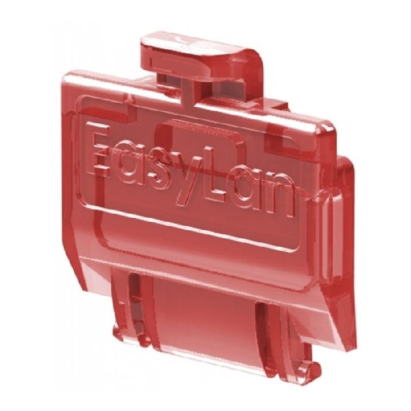 EasyLan CKZMSKRD EasyLan preLink / fixLink Staubschutzklappe rot (transparent), 50 Stück
