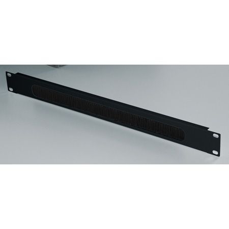 Triton RAB-ZP-X03-A2 Triton 19" Kabeldurchführungsplatte mit Bürstenkamm, 1 HE, schwarz RAL 9005