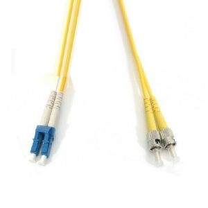 Ekivalan COZ008LCST 10,00 Ekivalan LWL Patchkabel 9/125 µm, Single-Mode OS2-Faser, LC Duplex Stecker/2x ST Stecker, gelb, 10,0 m UPC Schliff