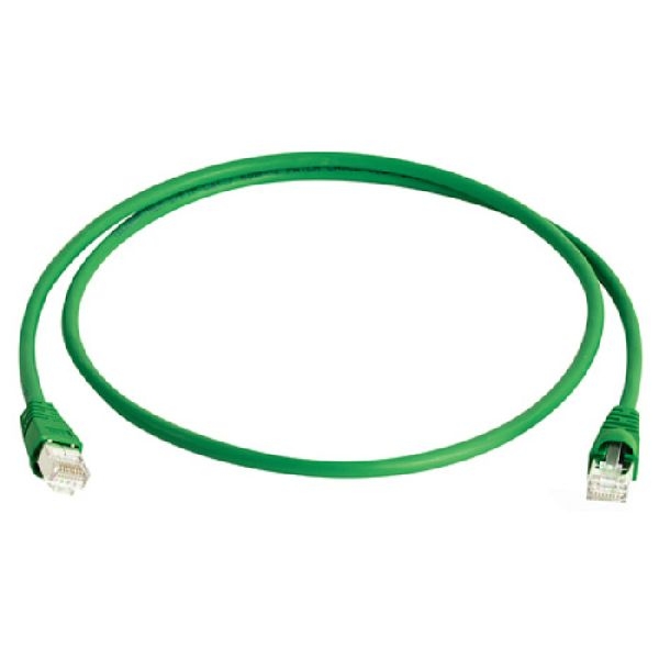 Telegärtner L00000A0073 / 100007965 Telegärtner Patchkabel Cat. 6A ISO/IEC, S/FTP (PiMF), halogenfrei, grün, 0,5 m