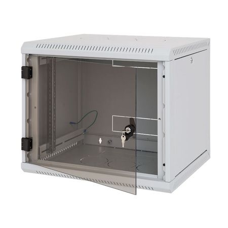 Triton RUA-06-AS5-CAX-A1 Triton 19" Wandgehäuse RUA, 6 HE, 600 x 495 mm, vorbereitet für Lüftereinbau, lichtgrau RAL 7035