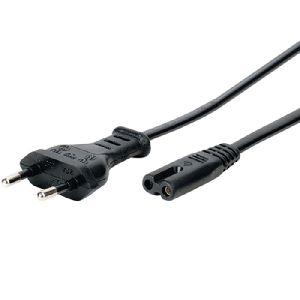 Exertis Connect 808310 Netzanschlusskabel, Eurostecker an Euro 8 Buchse, schwarz, 1,8 m