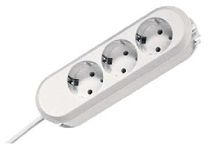 Bachmann 387.271 Bachmann Steckdosenleiste "Smart", 3-fach, Anschlussleitung 3,0 m, weiß