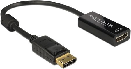 Delock 62609 DeLOCK Adapterkabel DisplayPort 1.2 Stecker > HDMI Buchse schwarz 4K Passiv