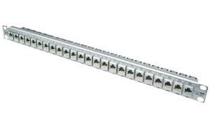 MetzConnect 130921-E Metz Connect Patchfeld E-DAT modul, Cat.6A, 24 Port, 19 Zoll, Edelstahl