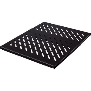 Rittal 5501705 Rittal 19" Fachboden, tiefenvariabel, L-Profilschienen, 19"-Montagerahmen, für Ebenenabstand von 600-900 mm, Schwarz RAL9005