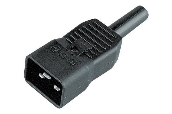 Bachmann 915175 Bachmann Kaltgerätestecker C20, 16 A, schwarz