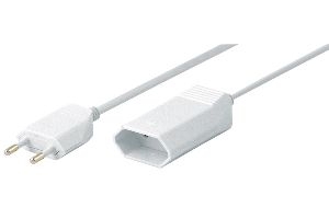 Bachmann 233.285 Bachmann Euro-Verlängerungskabel, weiß, 3,0 m