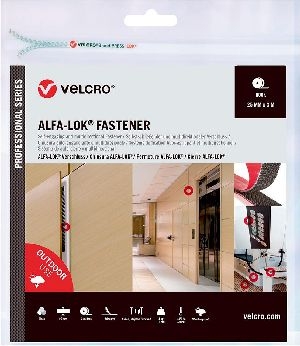 Velcro VEL-PS20022 ALFA-LOK(r) Pilz-in-Pilz-Verschluss der Marke VELCRO(r), 3 m Hakenband, 25 mm, schwarz