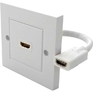 S-Conn 17000397 HDMI Anschlussdose, 1-fach, Unterputz, reinweiß