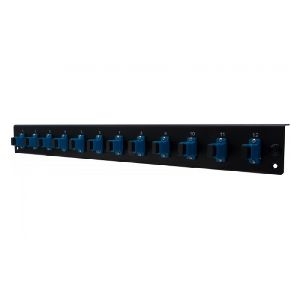 Dexlan 395426 Dexlan LWL Frontplatte bestückt für LWL Spleißbox, 12 x SC Simplex Monomode