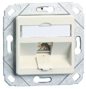 MetzConnect 130B12D11102-E Metz Connect Datendose C6Amodul, Cat.6A (ISO), 270°, 1-fach, Kanaleinbau, reinweiß RAL 9010