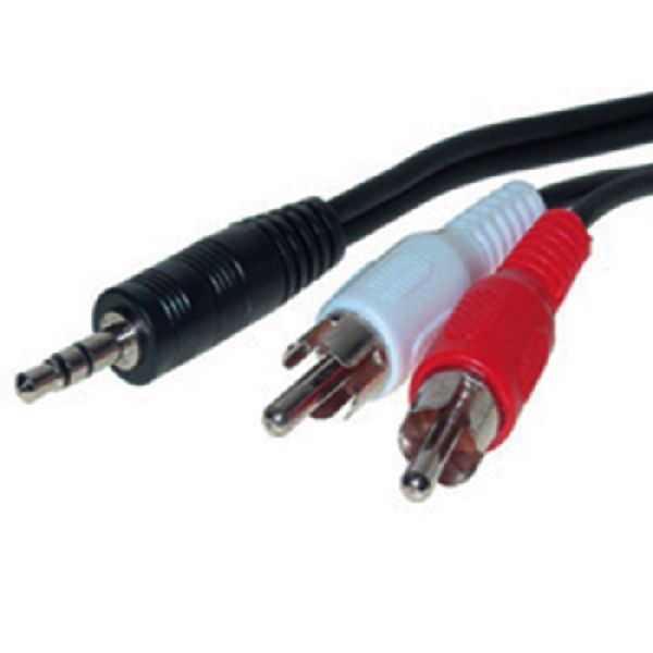 S-Conn 64315 Audiokabel, 3,5 mm Stereo Klinkenst./2x Cinch St., ca. 15,0 m