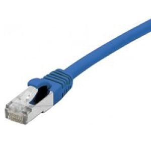 Dexlan 858631 Dexlan Patchkabel Cat. 6A Class EA, S/FTP (PiMF), halogenfrei, mit Rastnasenschutz, blau, 20,0 m