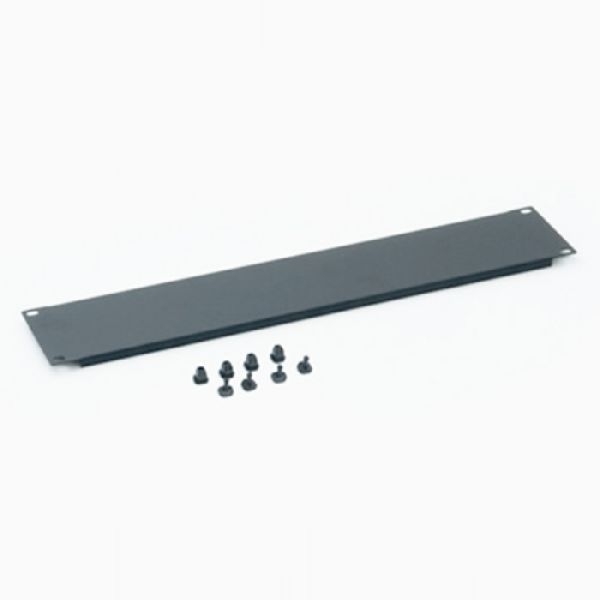 Triton RAB-ZP-X32-A1 Triton 19" Blindplatte, steckbar, 2 HE, Stahlblech, schwarz RAL 9005, mit Kunststoffstöpsel