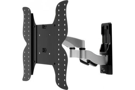Aavara AS444 Aavara neig- und schwenkbare Wandhalterung AS444, für Flachbildschirme 66 - 165 cm (26" - 65"), bis 35 kg, schwarz / silber