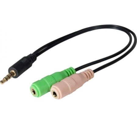 Exertis Connect 721135 Adapterkabel Klinke Stecker, 1x 3,5 mm Klinkenstecker / 2x 3,5 mm Stereo Klinkenbuchse