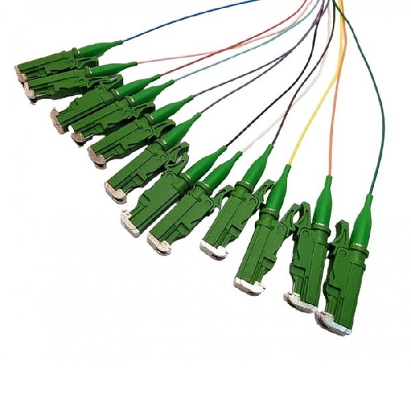Tecline 20500024 Tecline LWL Faserpigtails, OS2, farbig, LSH/APC 8°, 2,0 m, 12 Stück