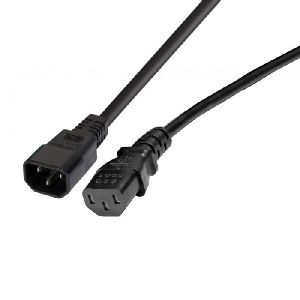 AOHN 808044 Kaltgerätekabel, Kaltgerätestecker C14 auf Kaltgerätekupplung C13, schwarz, 1,0 m