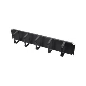 Dexlan 754536 Dexlan 19" Rangierfrontplatte, 5 x 60mm, 2HE, RAL 9005 schwarz