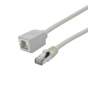 Exertis Connect 858750 Patchkabel-Verlängerung Cat. 6A, S/FTP (PiMF), halogenfrei, mit Rastnasenschutz, grau, 1,0 m