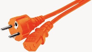 Exertis Connect 808073 Netzanschlusskabel, Schutzkontaktstecker gerade an Kaltgerätebuchse, orange, 1,8 m