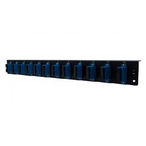Dexlan 395428 Dexlan LWL Frontplatte bestückt für LWL Spleißbox, 12 x SC Duplex Monomode