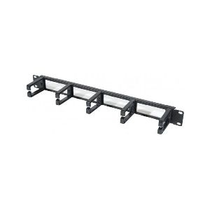 Dexlan 754533 Dexlan 19" Rangierfrontplatte, 5 x 60mm, 1HE, RAL 9005 schwarz/silber