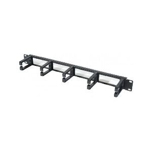 Dexlan 754533 Dexlan 19" Rangierfrontplatte, 5 x 60mm, 1HE, RAL 9005 schwarz/silber