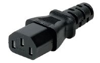 Bachmann 915170 Bachmann Kaltgerätekupplung Nr. 794, 70 Grad C13, 10 A, schwarz