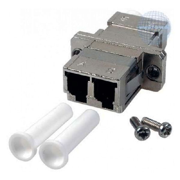 Tecline 996750 LWL Kupplung LC/LC, Duplex, Singlemode, Metall-Gehäuse mit Keramik-Ferrule