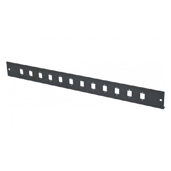 Dexlan 395417 Dexlan LWL Frontplatte unbestückt für LWL Spleißbox, 12 x LC Duplex