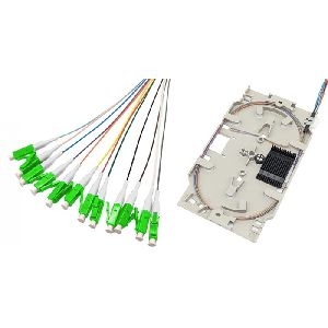 Tecline 20500032 Tecline LWL Spleißkassette mit 12x Faserpigtail OM5, farbig, LC/UPC, 2,0 m, 12 Stück