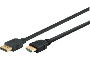 Delock 82435 DeLOCK DisplayPort HDMI Kabel, vergoldet, DisplayPort St. / HDMI St. A, 3,0 m