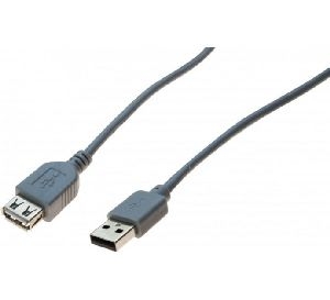 Exertis Connect 532404 USB 2.0 Verlängerungskabel, USB St. A/ USB Bu. A, anthrazit, 0,6 m