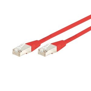 Dexlan 858301 Dexlan Patchkabel Cat. 6A, S/FTP (PiMF), rot, 0,5 m
