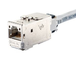 MetzConnect 130B11-E Metz Connect C6Amodul Anschlussbuchse, Cat.6A, 180°