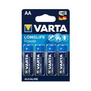 Varta 4906121414 VARTA Batterie Alkaline, Longlife Power, Mignon, AA, LR06, 1.5V, Retail Blister (4-er Pack)