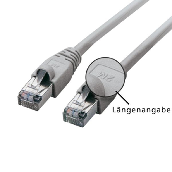 Tecline 71607 Tecline Patchkabel Cat. 5e, SF/UTP, mit Rastnasenschutz, grau, 7,5 m