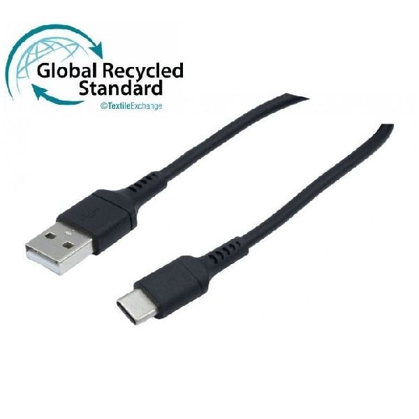 Exertis Connect 532557 Exertis Connect USB 2.0 Kabel, bis 60 Watt, USB St. A / USB St. C, GRS, schwarz, 3,0 m