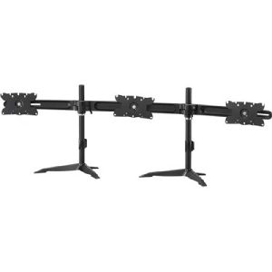 Aavara DS310 Aavara Monitorständer DS310, für 3 Flachbildschirme 61 - 81 cm (24" - 32"), bis je 8 kg, 2 Standfüße, schwarz