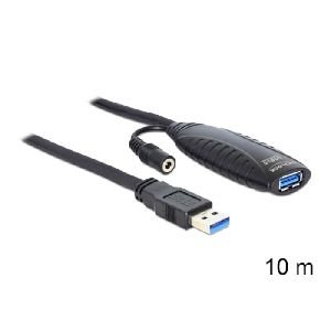 Delock 83415 DeLOCK Aktives USB 3.0 Verlängerungskabel, Stecker A auf Buchse A, 10,0 m