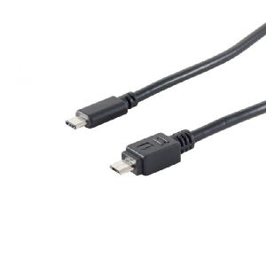 S-Conn 39910233 USB Kabel 2.0, Typ 3.1 C-Stecker auf Typ 2.0 Micro B-Stecker, 1,8 m