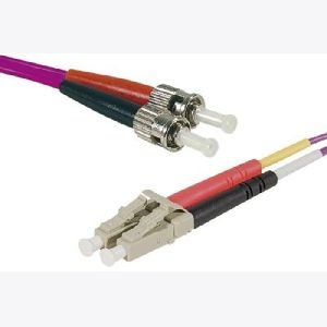 Exertis Connect 392794 LWL Patchkabel HD, 50/125 µm, OM4-Faser, LC Duplex Stecker/2 x ST Stecker, erika-violet, 5,0 m UPC