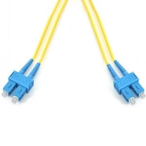 Ekivalan COZ008DCDC 1,00 Ekivalan LWL Patchkabel 9/125 µm, Single-Mode OS2-Faser, SC Duplex Stecker/Stecker, gelb, 1,0 m UPC Schliff