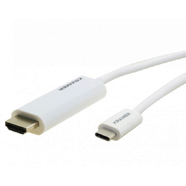 Kramer C-USBC/HM-10 Kramer USB HDMI Kabel C-USBC/HM-10, 4K/60 UHD (4:4:4), USB St. C/ HDMI St. A, weiß, 3,0 m