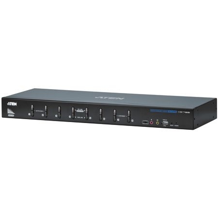 Aten CS1788-AT-G ATEN DVI KVM Switch CS1788 mit Audio, USB, 8-fach, Desktop und 19 Zoll