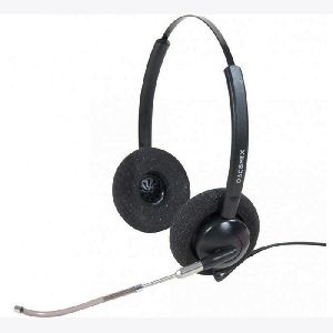 Dacomex 292015 Dacomex Telefon-Headset, 2 Ohrmuscheln, RJ9-Anschluss, schwarz