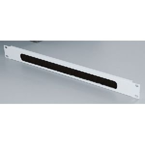 Triton RAC-ZP-X03-A2 Triton 19" Kabeldurchführungsplatte mit Bürstenkamm, 1 HE, hellgrau RAL 7035